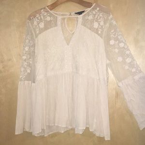 Lace Cream Top
